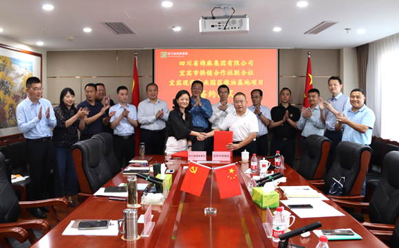 鄧華會(huì)見宜賓市供銷社黨委書記、理事會(huì)主任饒福剛一行并簽訂合作備忘錄